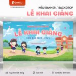 Mẫu Backdrop / Banner Lễ Khai Giảng