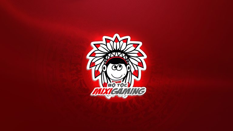 Hình nền logo Bộ tộc MixiGaming trên nền Trống Đồng
