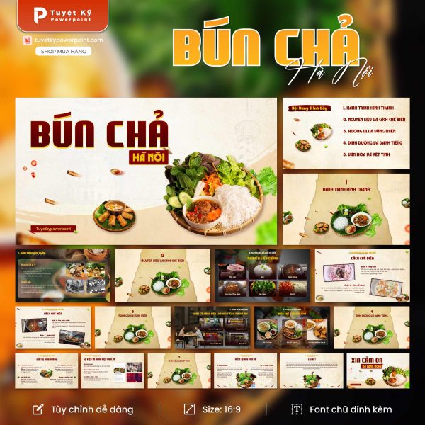 Slide Bún Chả – Hương vị truyền thống Hà Nội