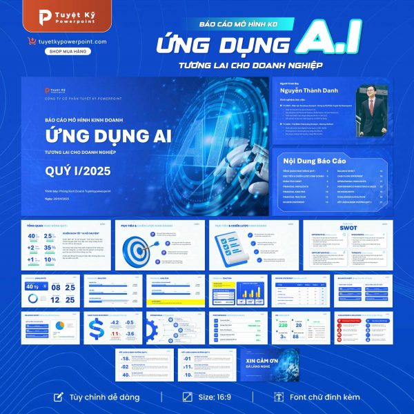 Slide Báo cáo mô hình kinh doanh Ứng dụng AI tương lai cho doanh nghiệp