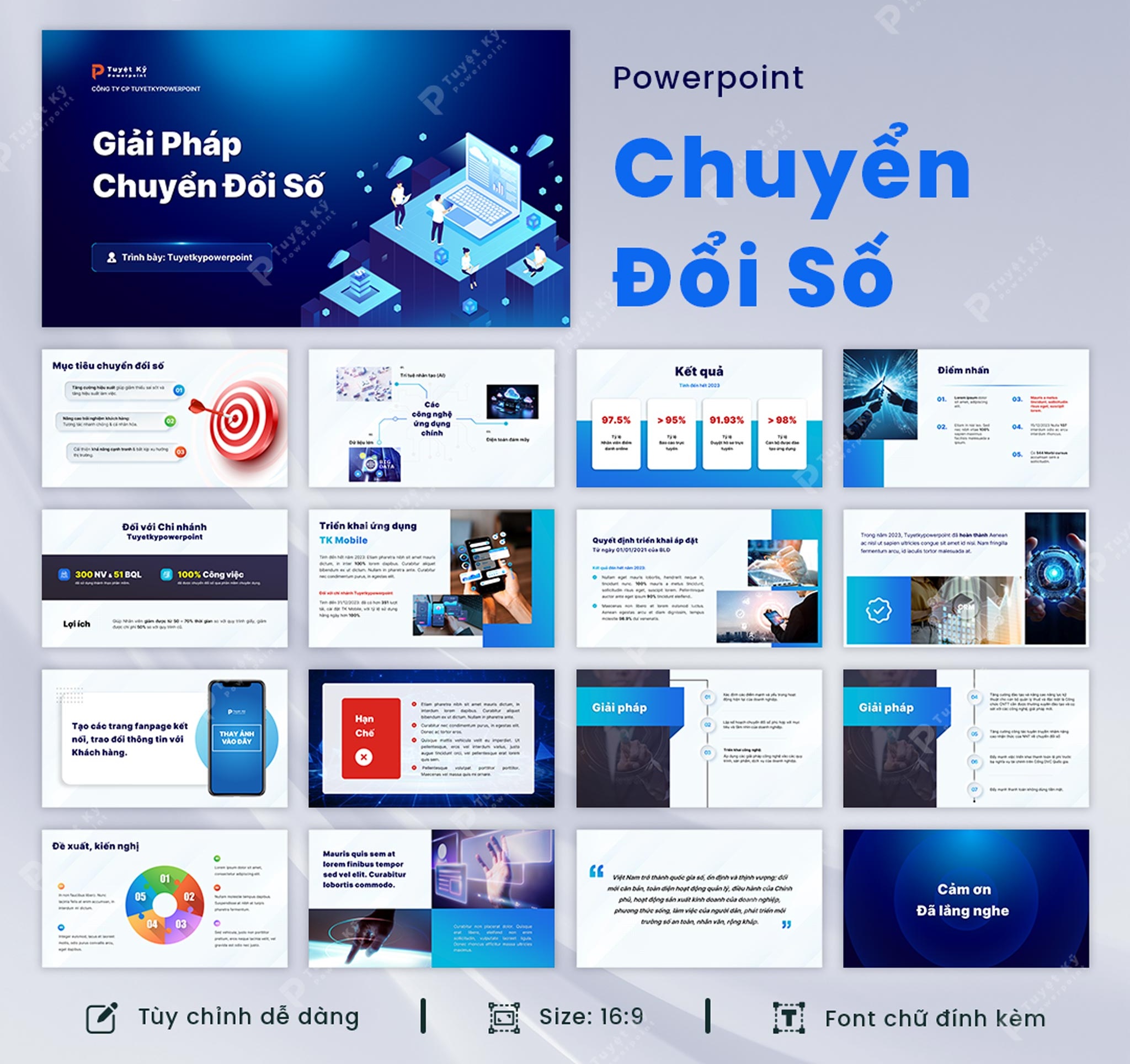 Slide Thuyết Trình, Báo Cáo Ứng Dụng Chuyển Đổi Số